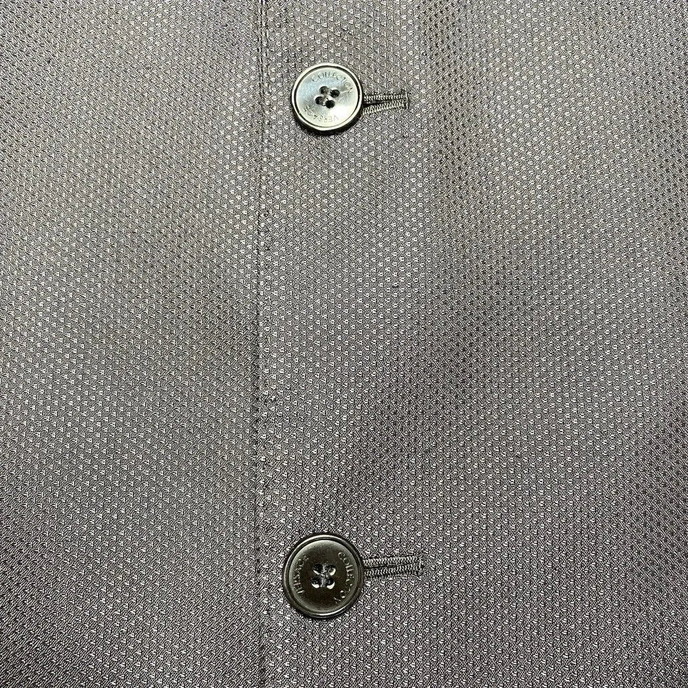 Versace Collection Blazer 50 (40R) Wool Blend 2B1V Peak Lapel Textured READ